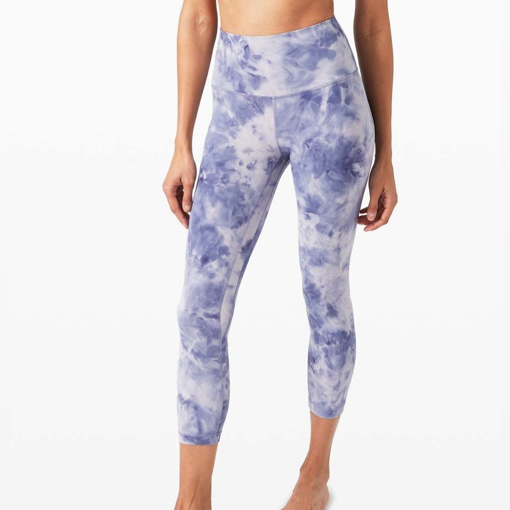 lululemon athletica High-Rise Tie-Dye Leggings in Lavender White
